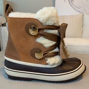 Chloé x Sorel Crosta Suede Shearling Snowboots